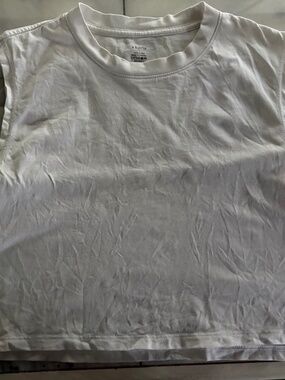 Karla X Hand White Cropped Muscle T-shirt Medium